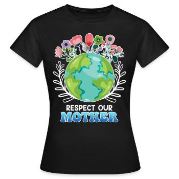 Rettet die Erde Umweltschützer Mutter Erde - Frauen T-Shirt - Schwarz - Vorne - AI Model Female 172 dark (172cm)