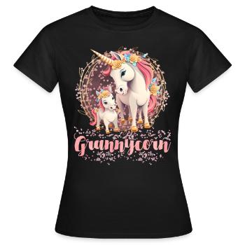 Grand-maïs Grand-mère Fête des mères Grand-mère Grand-mère - T-shirt Femme - noir - Devant - AI Model Female 172 dark (172cm)