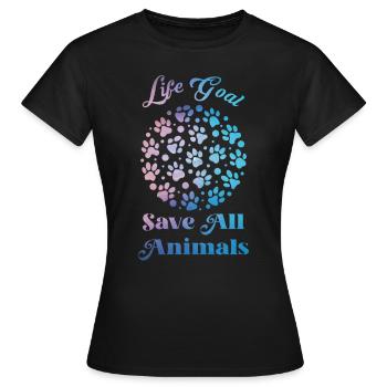 Sauver les animaux Protection des espèces Protection de l’environnement - T-shirt Femme - noir - Devant - AI Model Female 172 dark (172cm)