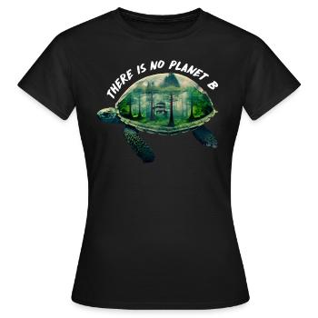 Il n’y a pas de Planète B Earth Day Mission Erde - T-shirt Femme - noir - Devant - AI Model Female 172 dark (172cm)