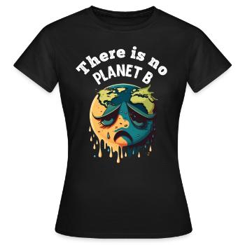 Il n’y a pas de Planète B Earth Day Mission Erde - T-shirt Femme - noir - Devant - AI Model Female 172 dark (172cm)