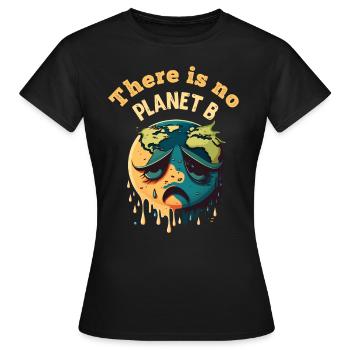 Il n’y a pas de Planète B Earth Day Mission Erde - T-shirt Femme - noir - Devant - AI Model Female 172 dark (172cm)