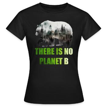 Il n’y a pas de Planète B Earth Day Mission Erde - T-shirt Femme - noir - Devant - AI Model Female 172 dark (172cm)