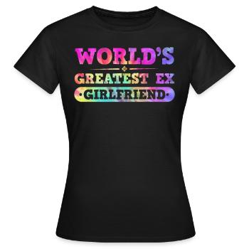 Ex Girlfriend Breakup Party Happily Separated - Women's T-Shirt - black - Front - AI Model Female 172 dark (172cm)