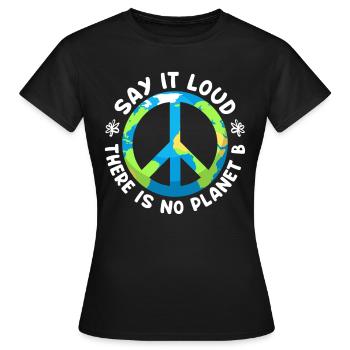 Il n'y a pas de planète B Protection de l'environnement Sauvez la Terre - T-shirt Femme - noir - Devant - AI Model Female 172 dark (172cm)