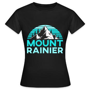 Mount Rainier Bergsteiger Gipfelsport Wandern - Frauen T-Shirt - Schwarz - Vorne - AI Model Female 172 dark (172cm)