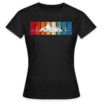 Summit Sports Mountaineers Summit Hikers Hiking - Women's T-Shirt - black - Front - AI Model Female 172 dark (172cm)