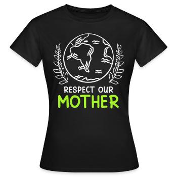 Rettet die Erde Umweltschützer Mutter Erde - Frauen T-Shirt - Schwarz - Vorne - AI Model Female 172 dark (172cm)