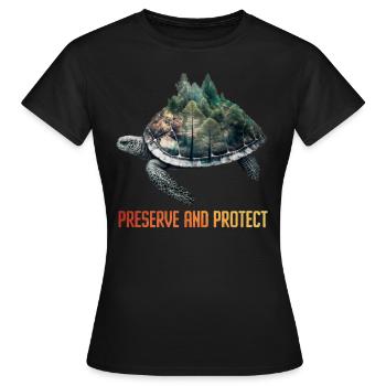Artenschutz vom Aussterben bedrohte Tiere Natur - Frauen T-Shirt - Schwarz - Vorne - AI Model Female 172 dark (172cm)