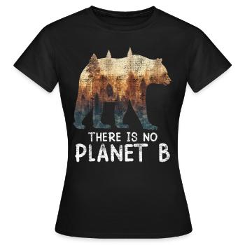 Il n’y a pas d’espèce menacée de la planète B - T-shirt Femme - noir - Devant - AI Model Female 172 dark (172cm)