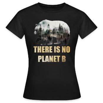Il n’y a pas de Planète B Earth Day Mission Erde - T-shirt Femme - noir - Devant - AI Model Female 172 dark (172cm)