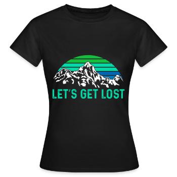 Lets be lost funny Hiking Hiking - Women's T-Shirt - black - Front - AI Model Female 172 dark (172cm)
