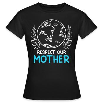 Rettet die Erde Umweltschützer Mutter Erde - Frauen T-Shirt - Schwarz - Vorne - AI Model Female 172 dark (172cm)