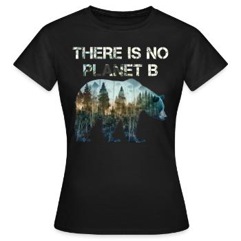 Il n’y a pas de Planète B Earth Day Mission Erde - T-shirt Femme - noir - Devant - AI Model Female 172 dark (172cm)