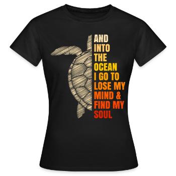 Dans l’océan Perdez mon Protection de l’environnement - T-shirt Femme - noir - Devant - AI Model Female 172 dark (172cm)