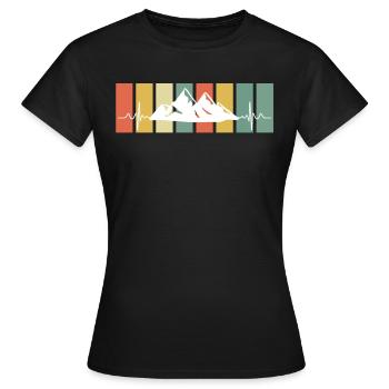 Gipfelsport Bergsteiger Summit Wanderer Hiking - Frauen T-Shirt - Schwarz - Vorne - AI Model Female 172 dark (172cm)