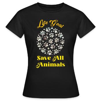 Sauver les animaux Protection des espèces Protection de l’environnement - T-shirt Femme - noir - Devant - AI Model Female 172 dark (172cm)