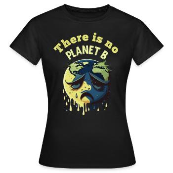 Il n’y a pas de Planète B Earth Day Mission Erde - T-shirt Femme - noir - Devant - AI Model Female 172 dark (172cm)
