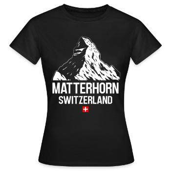 Matterhorn Wanderer Bergfan klettern Hiking - Frauen T-Shirt - Schwarz - Vorne - AI Model Female 172 dark (172cm)