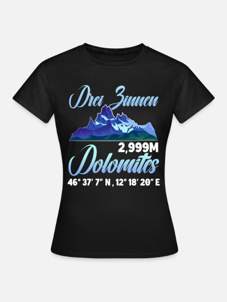 Drei Zinnen Dolomiten Kletterer - Frauen T-Shirt - Schwarz