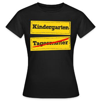 Hallo Kindergarten Tschüss Tagesmutter Vorschule - Frauen T-Shirt - Schwarz - Vorne - AI Model Female 172 dark (172cm)