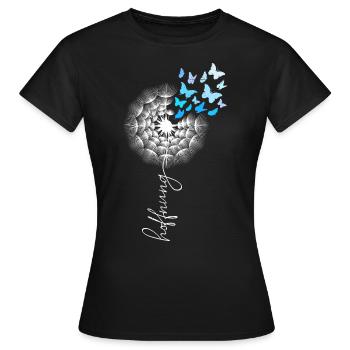 Pusteblume Flower Power Löwenzahn Gärtnerin - Frauen T-Shirt - Schwarz - Vorne - AI Model Female 172 dark (172cm)