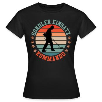 Sondler Einsatz Kommando Schrottsammler - Frauen T-Shirt - Schwarz - Vorne - AI Model Female 172 dark (172cm)