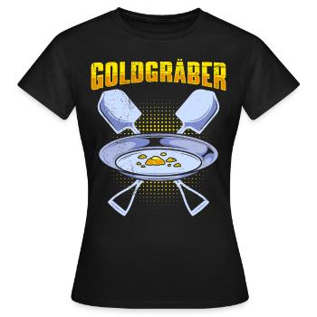 Goldgräber Gold Digger Goldrausch Goldjäger - Frauen T-Shirt - Schwarz - Vorne - AI Model Female 172 dark (172cm)
