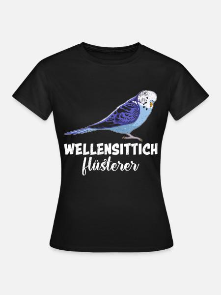 Vogelfreund Wellensittich Flüsterer Sittiche - Frauen T-Shirt - Schwarz