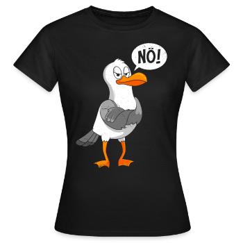 Möwen Nö! sture Möwe Seevogel Seagull - Frauen T-Shirt - Schwarz - Vorne - AI Model Female 172 dark (172cm)