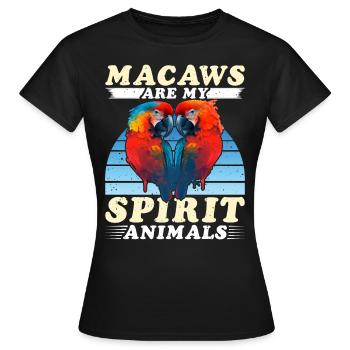 Aras Les aras sont mes animaux spirituels Ara Perroquet - T-shirt Femme - noir - Devant - AI Model Female 172 dark (172cm)