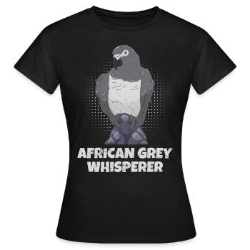 Grey Parrot Whisperer African Grey Whisperer - Women's T-Shirt - black - Front - AI Model Female 172 dark (172cm)