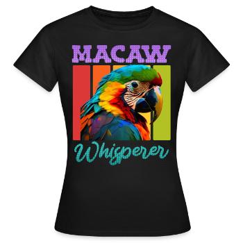 Ara Chuchoteur Perroquets Ara Whisperer Ara - T-shirt Femme - noir - Devant - AI Model Female 172 dark (172cm)