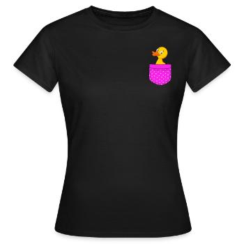 Chemise canard canard canard éventail canard oiseaux canards canards - T-shirt Femme - noir - Devant - AI Model Female 172 dark (172cm)