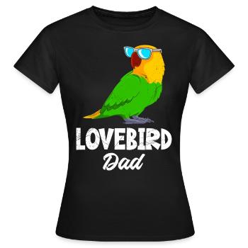 Lovebird Daddy Love Birds Parrot Holder Men - T-shirt Femme - noir - Devant - AI Model Female 172 dark (172cm)