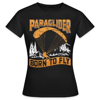 Parapente né pour voler Sport Flying - T-shirt Femme - noir - Devant - AI Model Female 172 dark (172cm)
