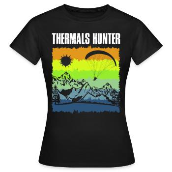 Chasseurs thermiques parapentes pilotes pilotes - T-shirt Femme - noir - Devant - AI Model Female 172 dark (172cm)