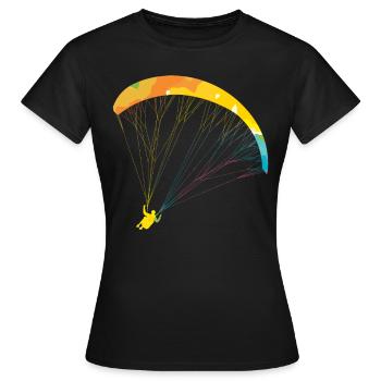 Gleitschirmfliegen Damen Paragliding Girls - Frauen T-Shirt - Schwarz - Vorne - AI Model Female 172 dark (172cm)