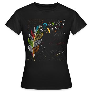 Parapente Vol Pissenlit Pilotes de Parapente - T-shirt Femme - noir - Devant - AI Model Female 172 dark (172cm)
