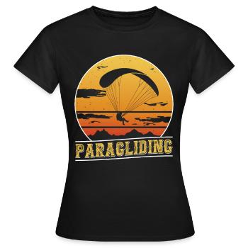 Parapente, parapente, vol sportif - T-shirt Femme - noir - Devant - AI Model Female 172 dark (172cm)