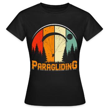 Parapente, vol sportif, parapente en montagne - T-shirt Femme - noir - Devant - AI Model Female 172 dark (172cm)