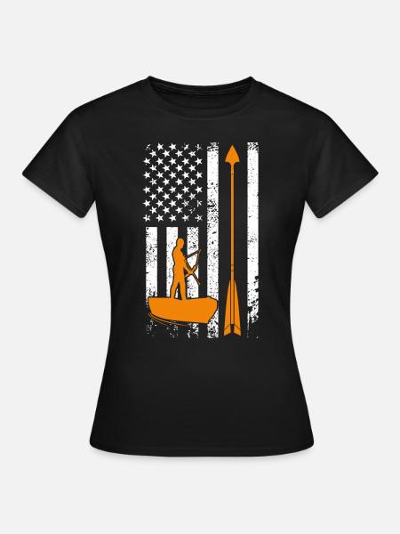 USA Bogenfischen Fischjagd Bogenjäger - Frauen T-Shirt - Schwarz