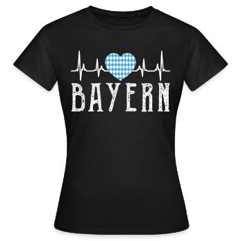 Bayern Bayerische Tradition Freistaat Bayern - Frauen T-Shirt - Schwarz - Vorne - AI Model Female 172 dark (172cm)