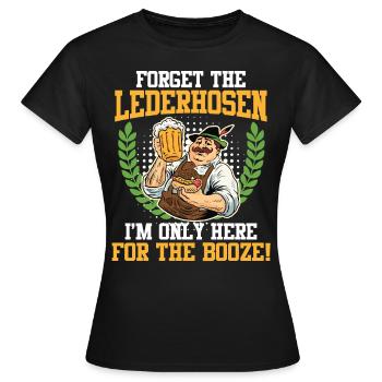 Bavière Oubliez le lederhosen que je suis à cause de l’alcool - T-shirt Femme - noir - Devant - AI Model Female 172 dark (172cm)