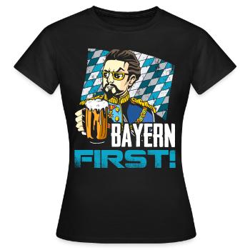 Bavière Premier roi Louis État libre de Bavière - T-shirt Femme - noir - Devant - AI Model Female 172 dark (172cm)