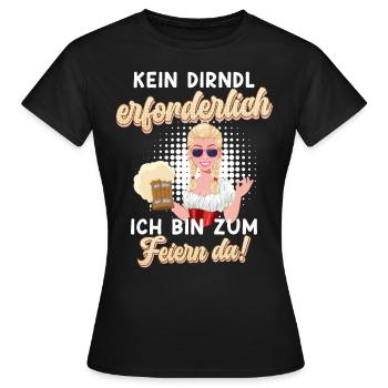No dirndl required to celebrate - Women's T-Shirt - black - Front - AI Model Female 172 dark (172cm)