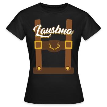 Bayerisches Trachten Shirt Herren Lausbua Bayern - Frauen T-Shirt - Schwarz - Vorne - AI Model Female 172 dark (172cm)