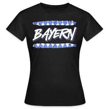 Bavière Tradition bavaroise État libre de Bavière - T-shirt Femme - noir - Devant - AI Model Female 172 dark (172cm)