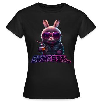 Ski Bunny Ski Bunny Skieur Lapin de ski femme - T-shirt Femme - noir - Devant - AI Model Female 172 dark (172cm)