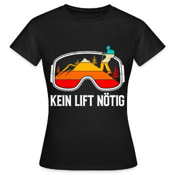 Ski Touring Erobert den Berg wie ein König - Frauen T-Shirt - Schwarz - Vorne - AI Model Female 172 dark (172cm)